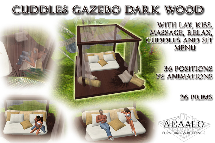 Cuddles Gazebo Dark Wood