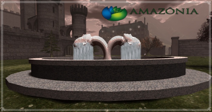 [Amazonia] Futuristic Two Head Fountain