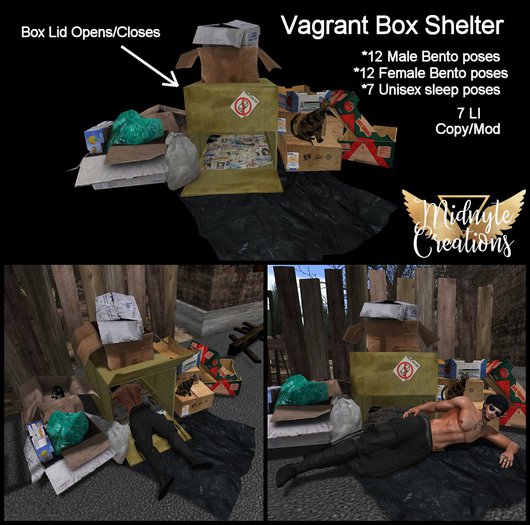 <MC> 2019 Vagrant Box Shelter (Unpacker Hud)