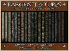 Parkins Textures - Medieval Mix Set - 20x Full Perm Seamless 1024 - Stone, Ground, Path, Courtyard, Plaster, Tile, Rock