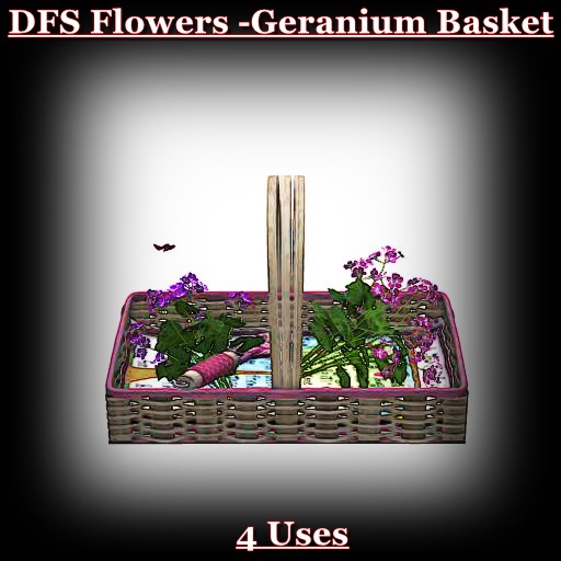 DFS Texture - DFS Flowers - Geranium Basket