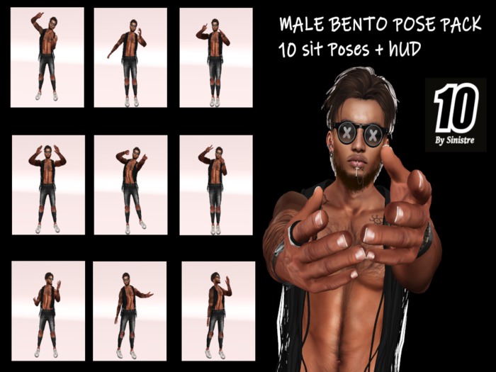 Second Life Marketplace N10 Pose Pack 1 Pose Et Hud