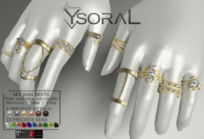 (BENTO)~~ Ysoral ~~  .:Set Luxe 10 Rings Lynna: