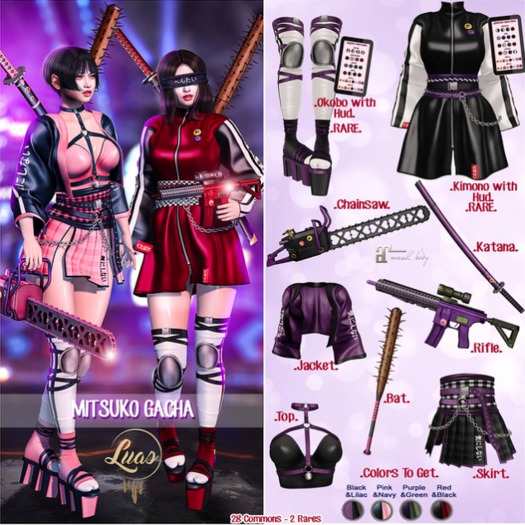 Luas Mitsuko Rifle Black & Lilac