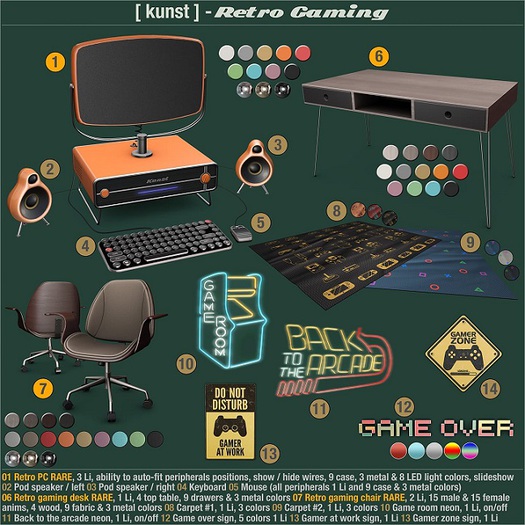 .06 [ kunst ] - Retro gaming desk RARE