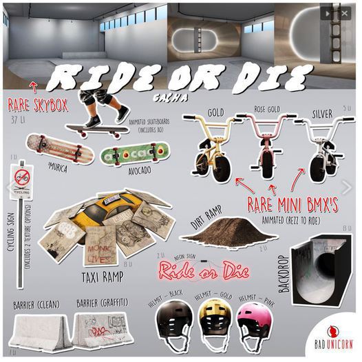 [Bad Unicorn] Helmet (Gold) - 'Ride or Die' (boxed)