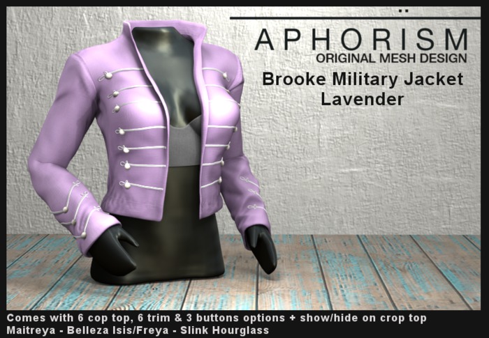 !APHORISM! - Brooke Military Jacket - Lavender