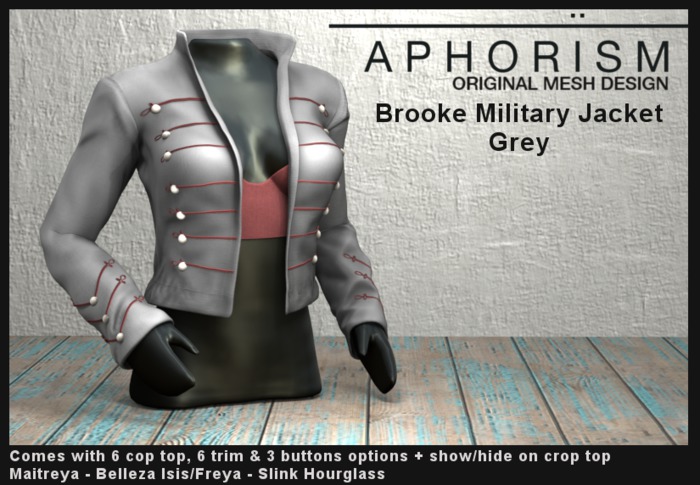 !APHORISM! - Brooke Military Jacket - Grey