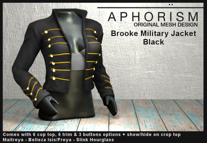 !APHORISM! - Brooke Military Jacket - Black