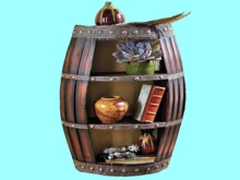 Western Art HOME WALL DECOR Barrel Shelf 3D Look Flat Alpha