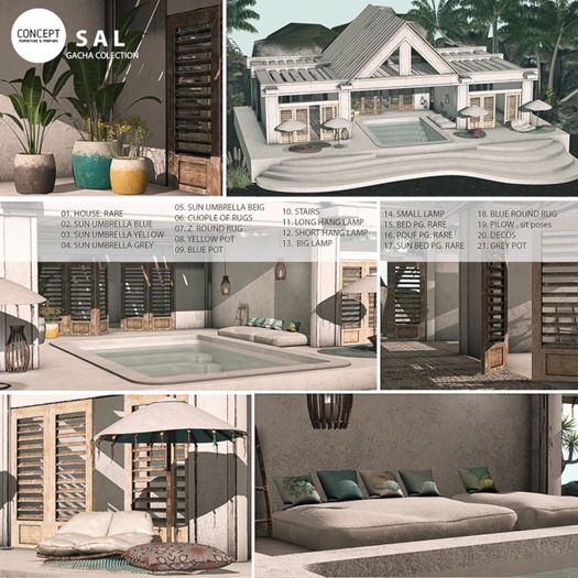 CONCEPT} *17. SAL. SunBed. PG. RARE