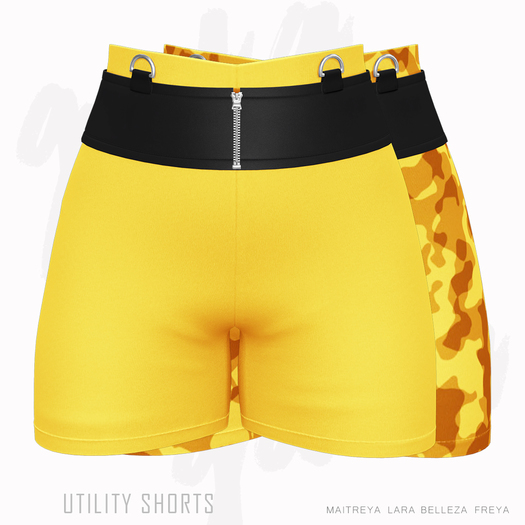 Gaia - Utility Shorts  YELLOW