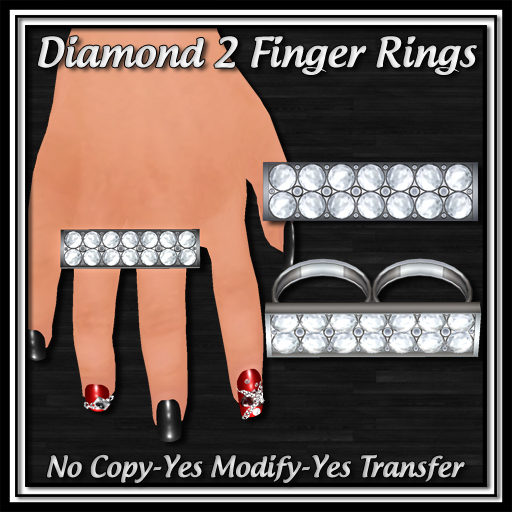 *ICED* Diamond 2 Finger Rings