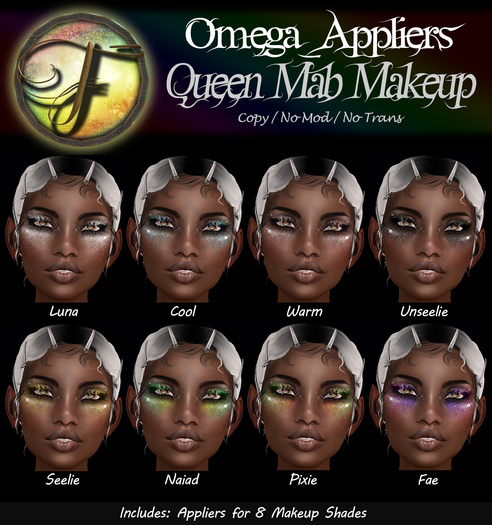 Folly - Fantasy Omega Makeup Appliers - Queen Mab 8 Pack