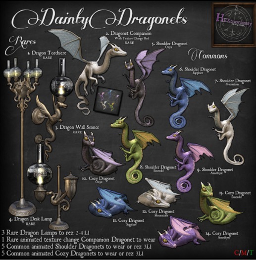 1. *HEXtraordinary* Dragon Torchiere Lamp -  RARE