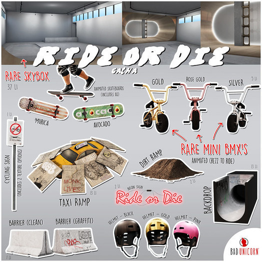 [Bad Unicorn] Mini BMX (Rose Gold) - 'Ride or Die' (boxed) RARE