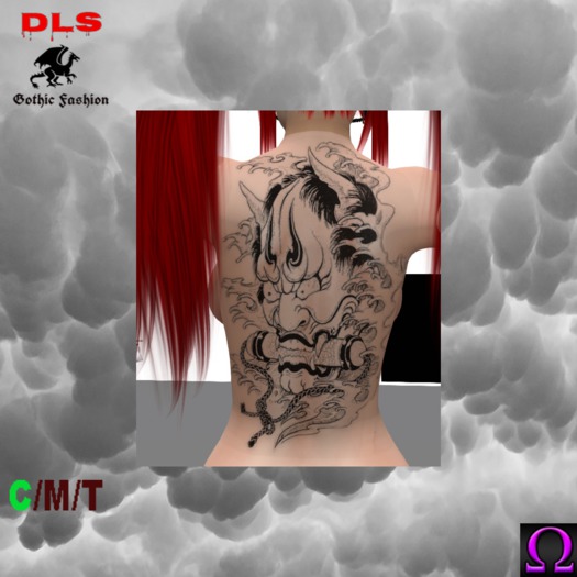 Chinesischer Daemon Back Tattoo