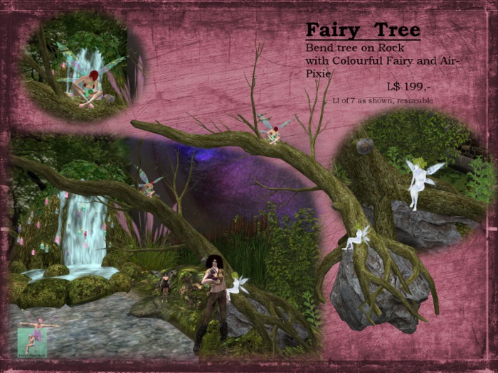Grey's Fairy Tree Colourful Faery and Air Pixie P Box
