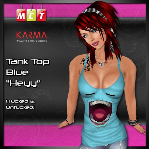 Karma - Tank Top Blue Yeah