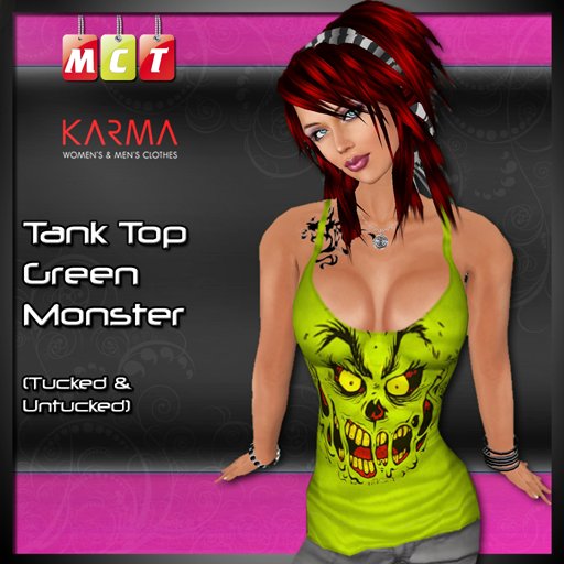 Karma - Tank Top Green "Monster"