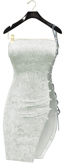 RAMA.Prosk - Naira Velvet Crystal Dress 'Chalk'