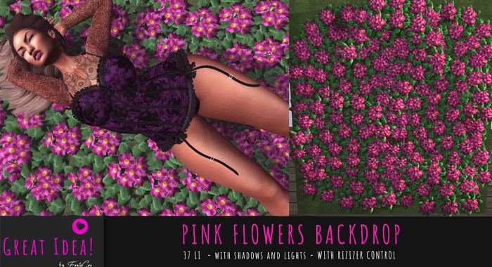 :::Great Idea::::Backdrops:::Pink Flowers