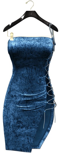 RAMA.Prosk - Naira Velvet Crystal Dress 'Marlin'