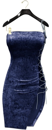 RAMA.Prosk - Naira Velvet Crystal Dress 'Navy'