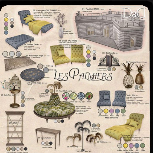 14-DaD- Les Palmiers- Console table m/t box