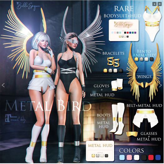 Belle Epoque { Metal Bird } Boots Pink (Box)