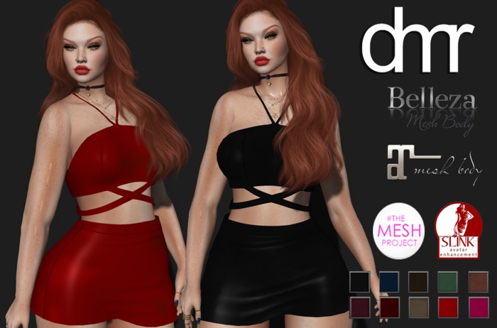 [DR] Mini Dress 127 HUD 10 COLORS ::MESH::