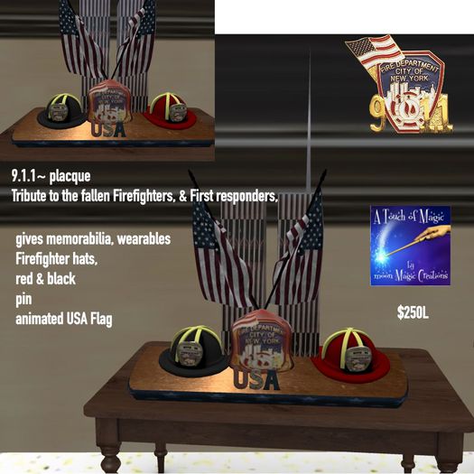 911 Tribute Gifts placque-Crate