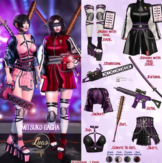 Luas Mitsuko Rifle Black & Lilac