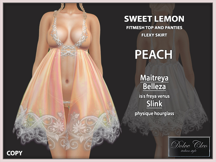 SWEET LEMON BABYDOLL - PEACH
