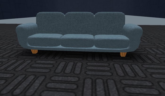 Blue Weave Sofa