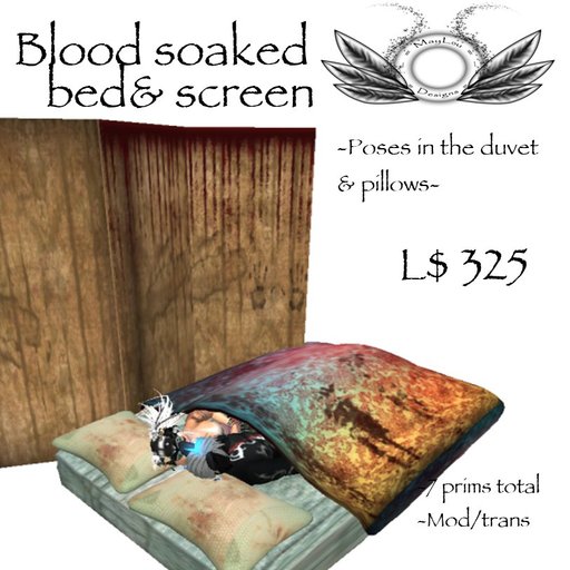 Bloody bed & screen