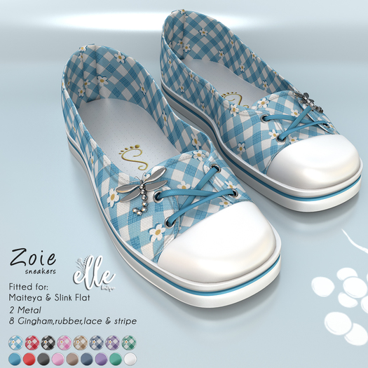 Elle Boutique - Zoie Gingham Sneakers