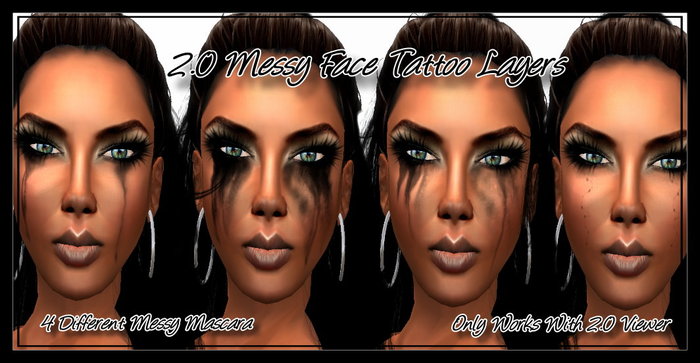 2.0 Messy Face Tattoo Layer
