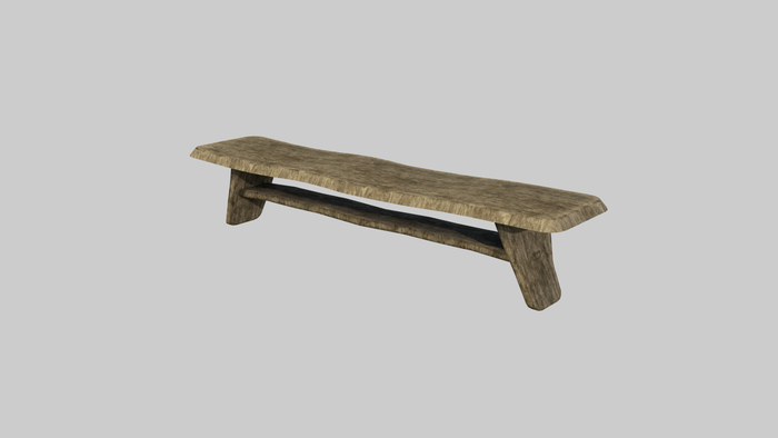 Medieval Wooden Bench