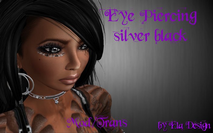 Eye Piercing silver black