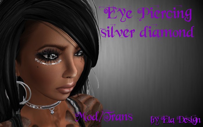 Eye Piercing silver diamond