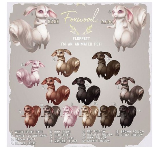 Foxwood - Floppet - Follow - White RARE