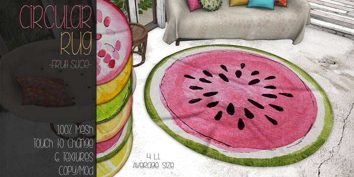 [QE Home] Fruit Slice Rug