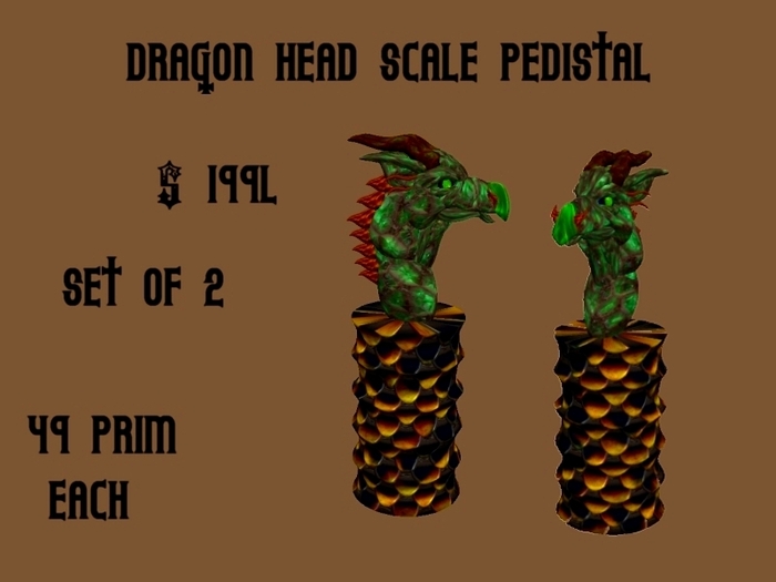 Dragon Head Scale Pedestal Boxed