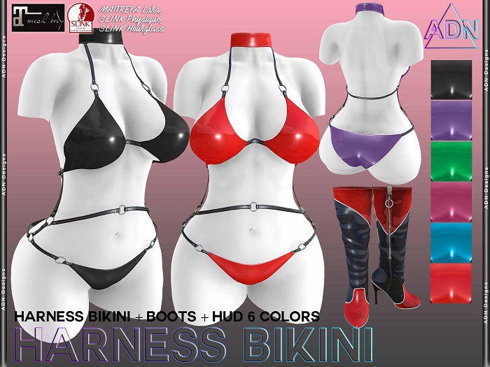 [AdN] DEMO Harness bikini + boots (maitreya slink)
