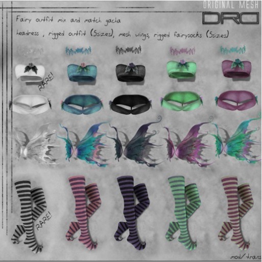 -DRD- Fairy monotome-  socks RARE