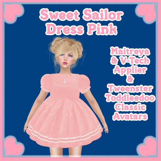 AB Designs Sweet Sailor Dress Pink