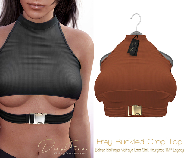 DarkFire FreyBuckledCropTop-#21