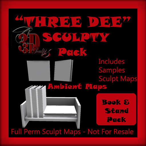 "Three Dee " Book Sculpty Pack