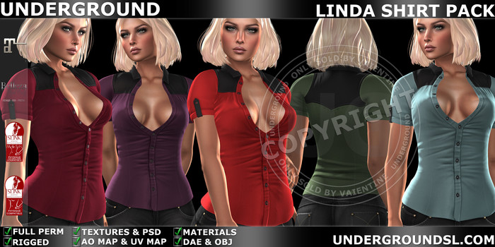 [UG MESH] LINDA SHIRT PACK MPD